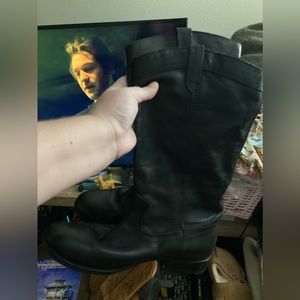 New Frye High Riding Boots Black Leather Boots